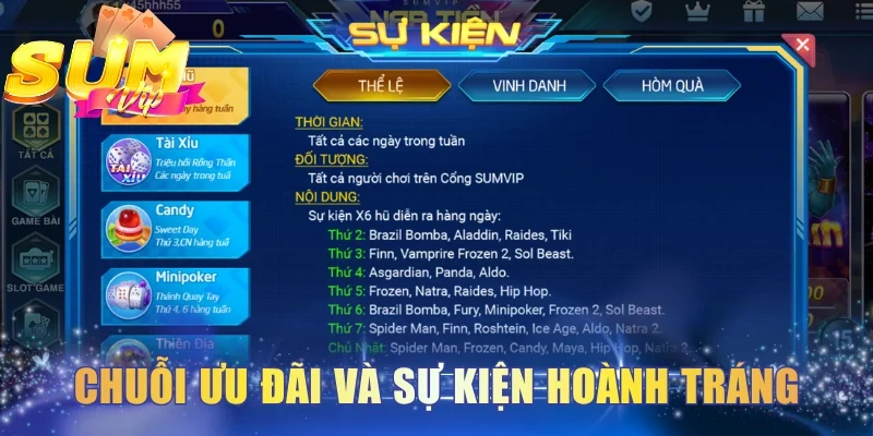 Chuỗi ưu đãi và sự kiện game cực kỳ hoành tráng
